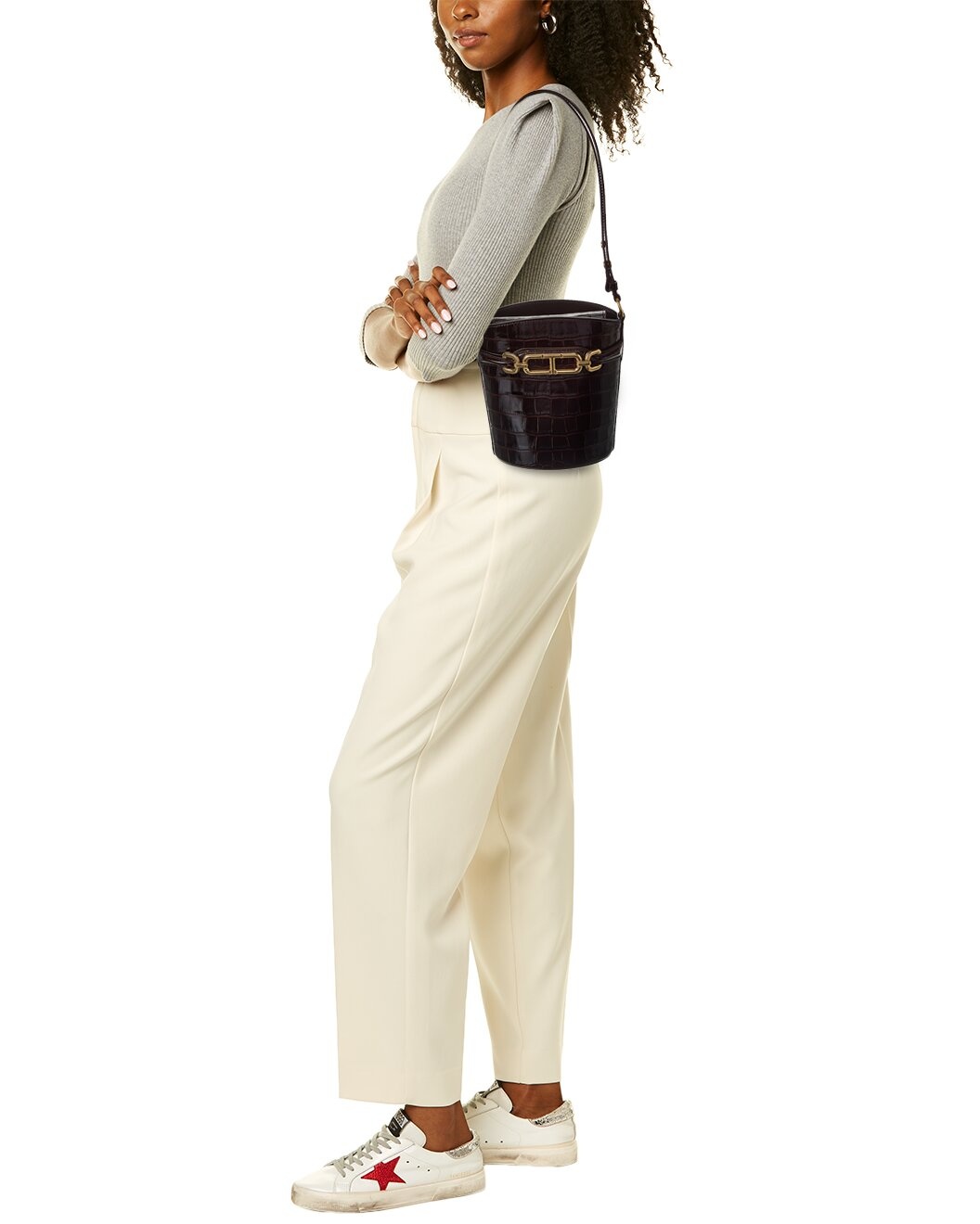 Tom Ford Whitney Small Croc-Embossed Leather Bucket Bag - 4