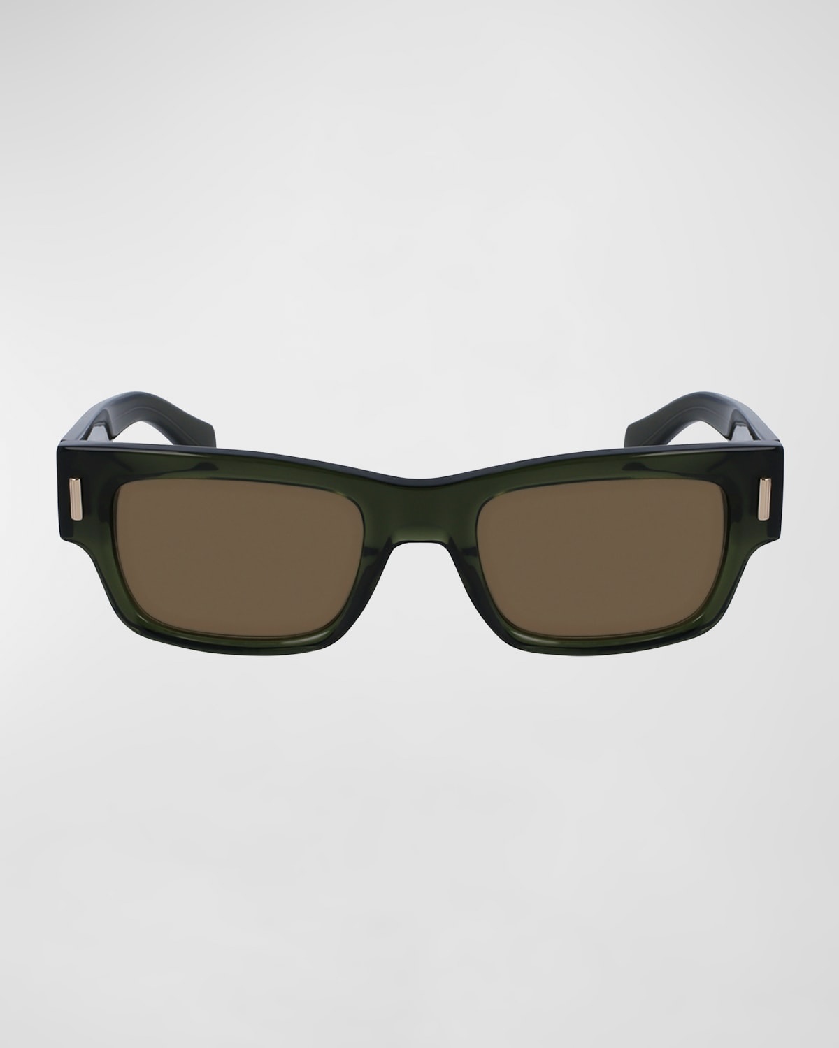 Men's Rivets Acetate Rectangle Sunglasses, 53mm - 3