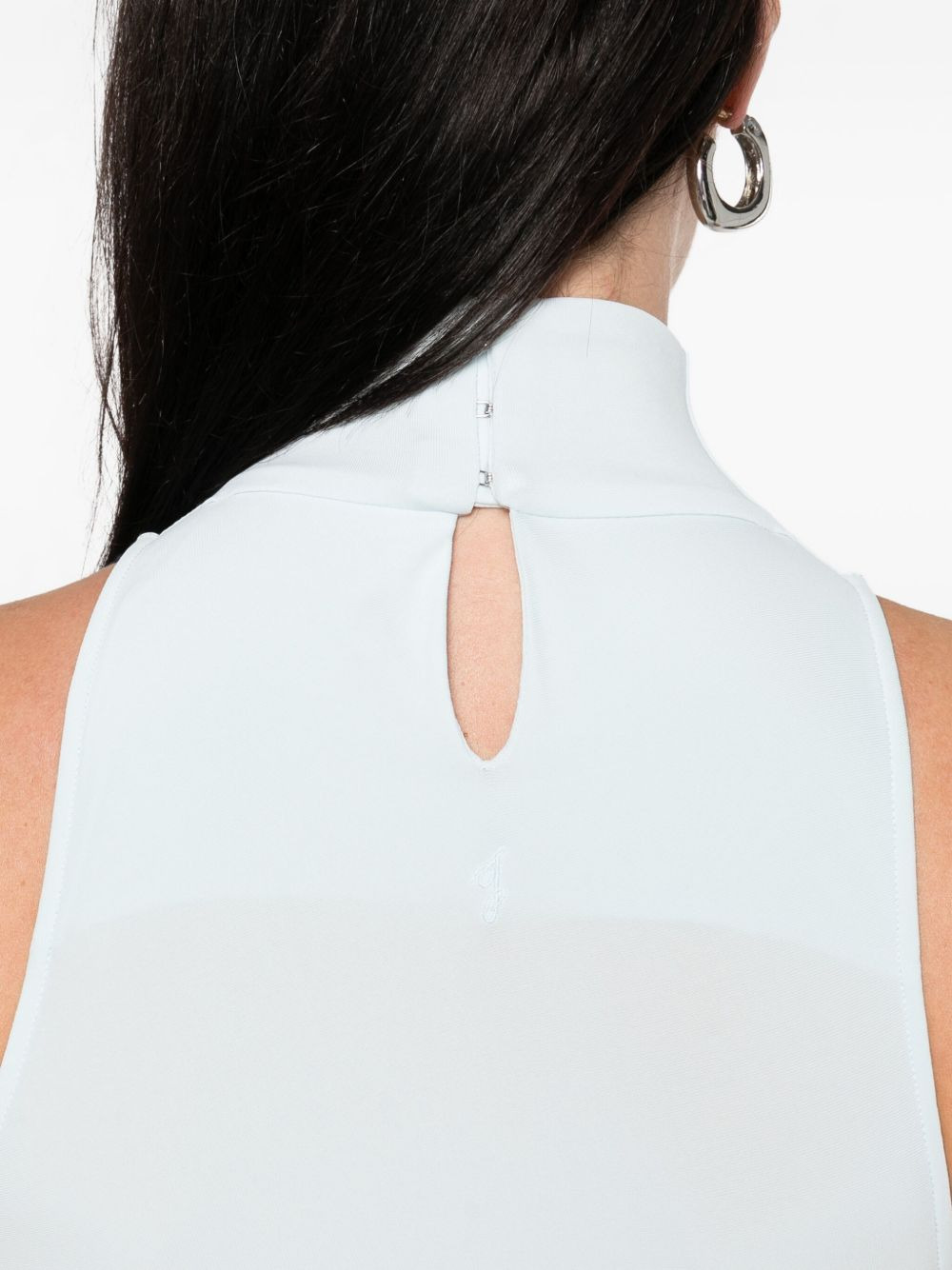 high-neck ruched dress - 5