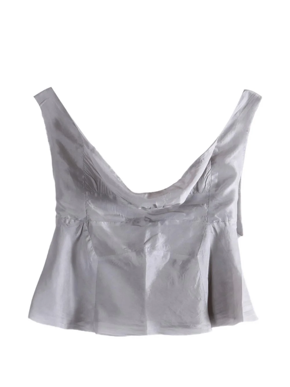 cowl-neck peplum top - 1