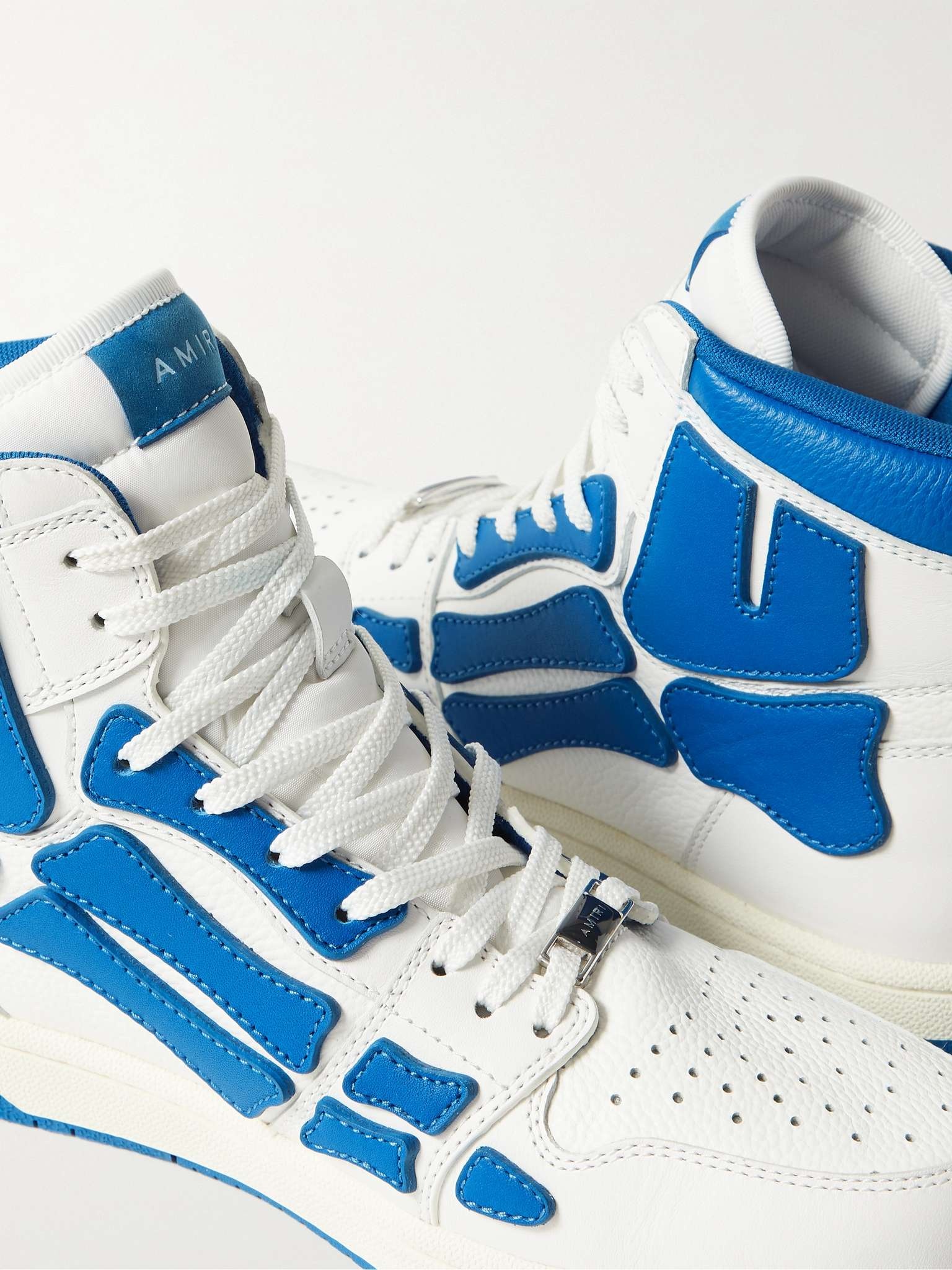 Skel-Top Colour-Block Leather High-Top Sneakers - 6