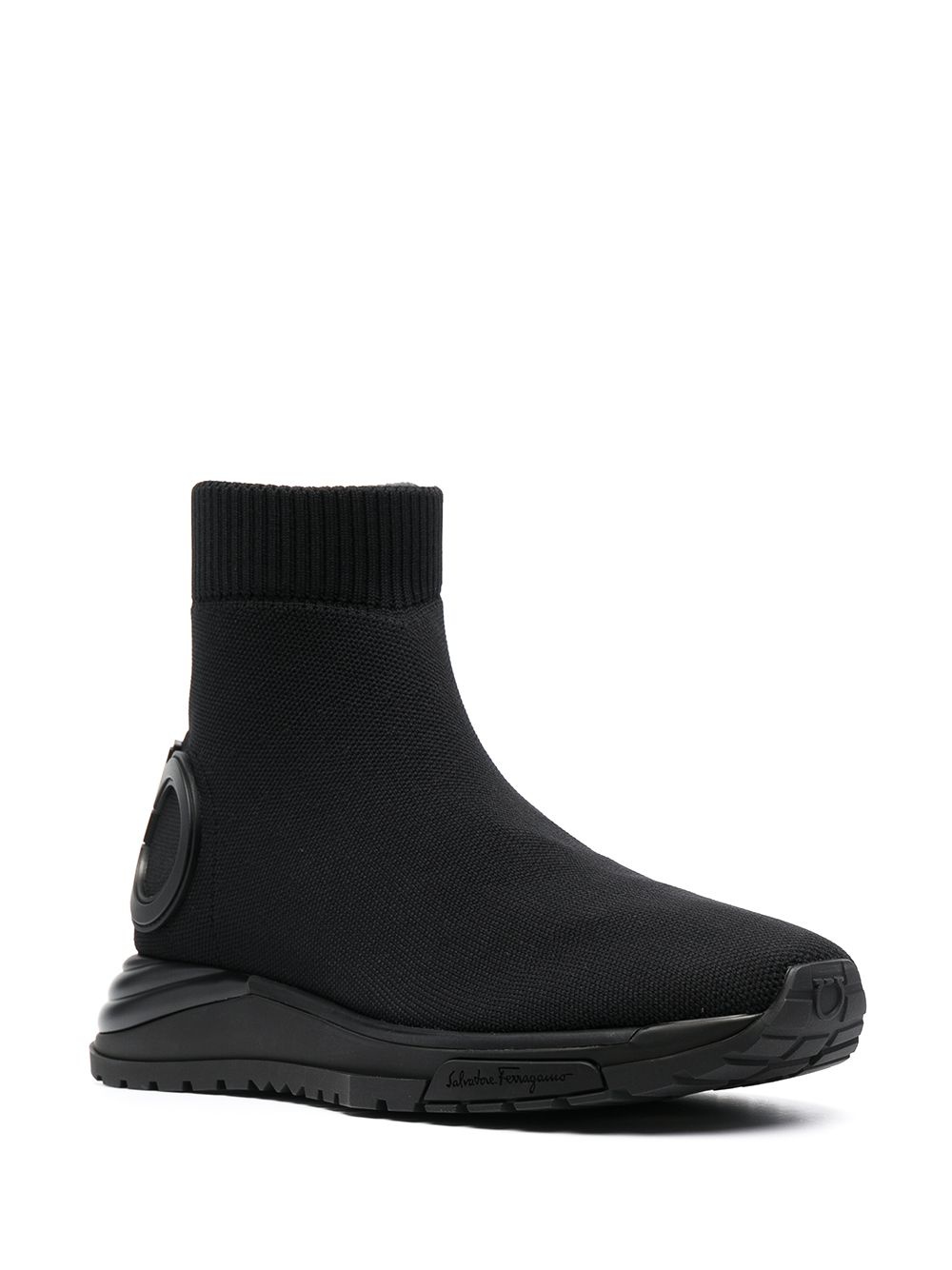 Gancini stretch-knit sneakers - 2