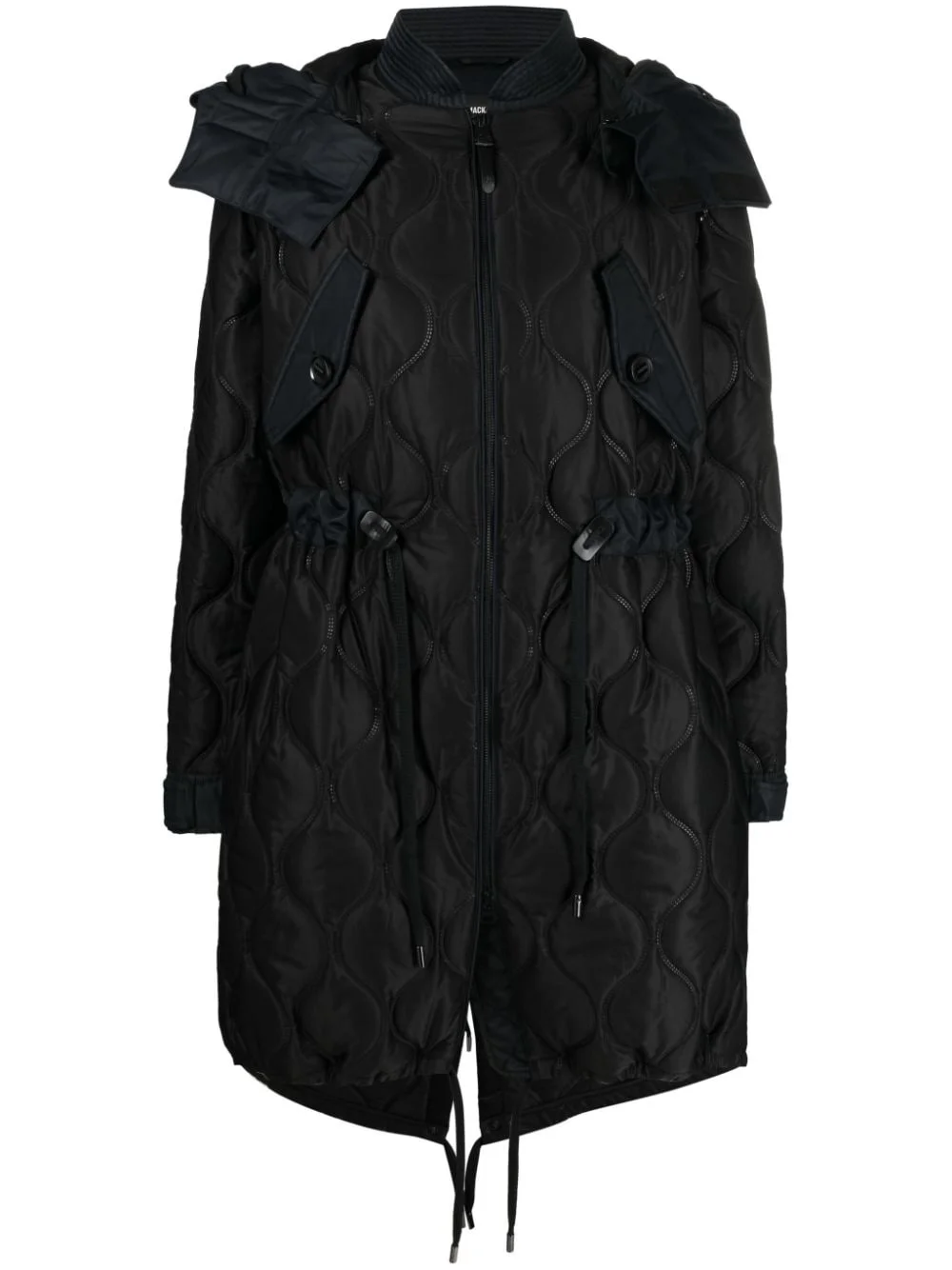 hooded padded coat - 1
