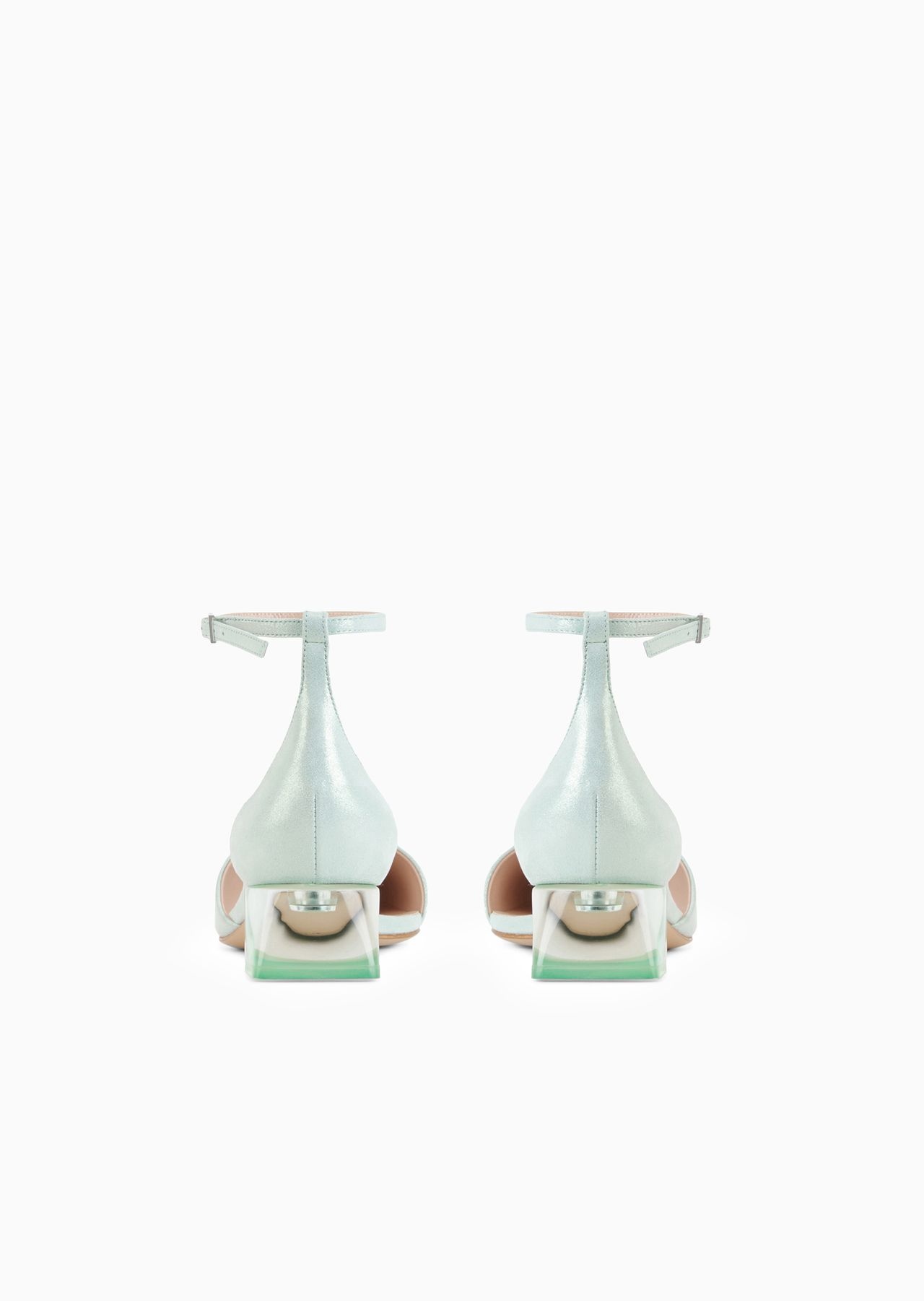 Laminated suede d'Orsay court shoes - 4