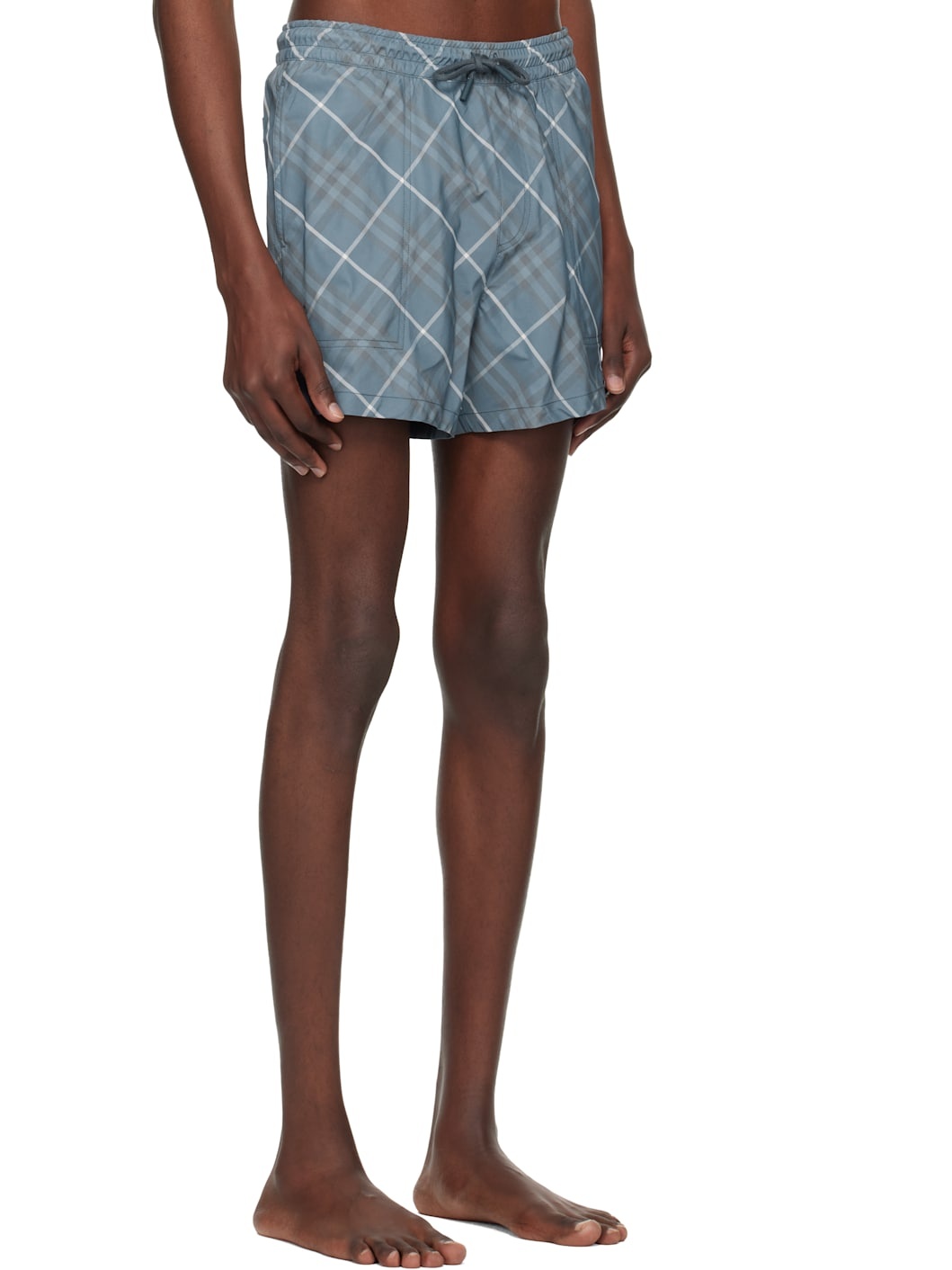 Navy Check Swim Shorts - 2