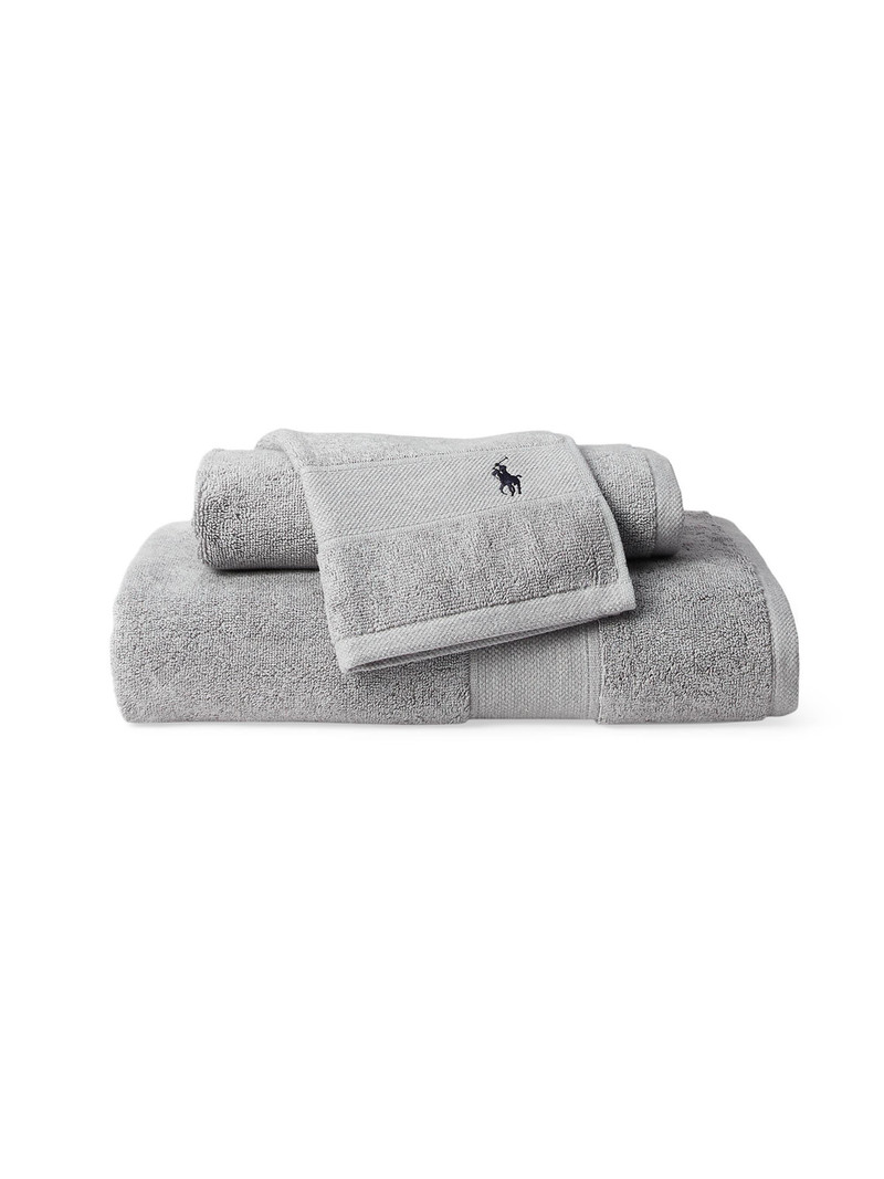 Polo Player Cotton Bath Mat - Andover Heather 4
