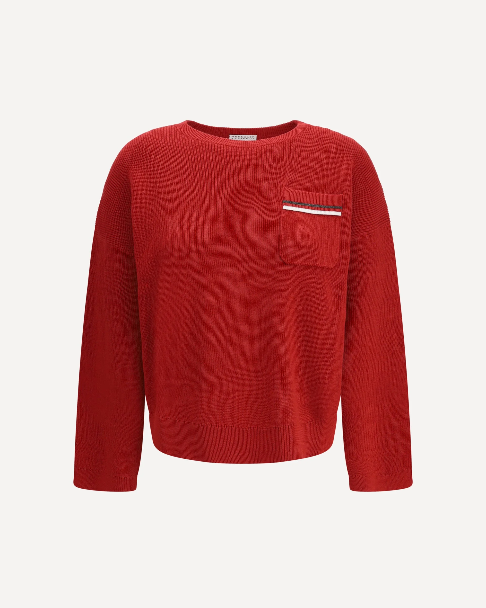 Sweater oversized in cotton with jewel pocket - 1