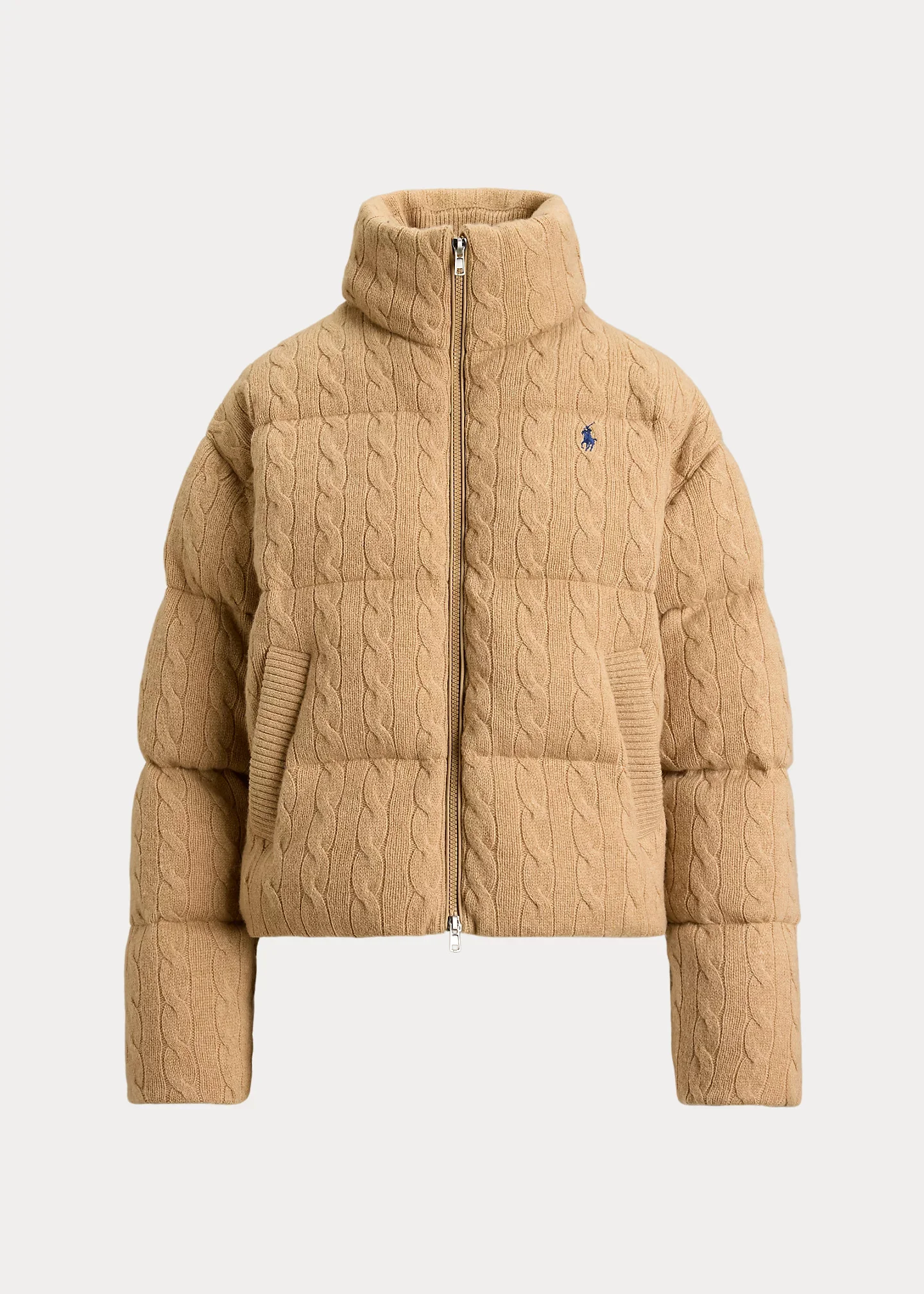 Cable Wool-Cashmere Puffer Jacket - 1