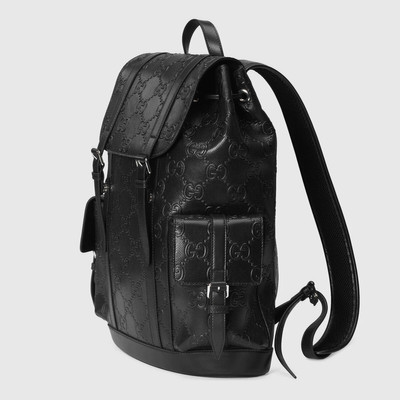 GUCCI GG embossed backpack outlook