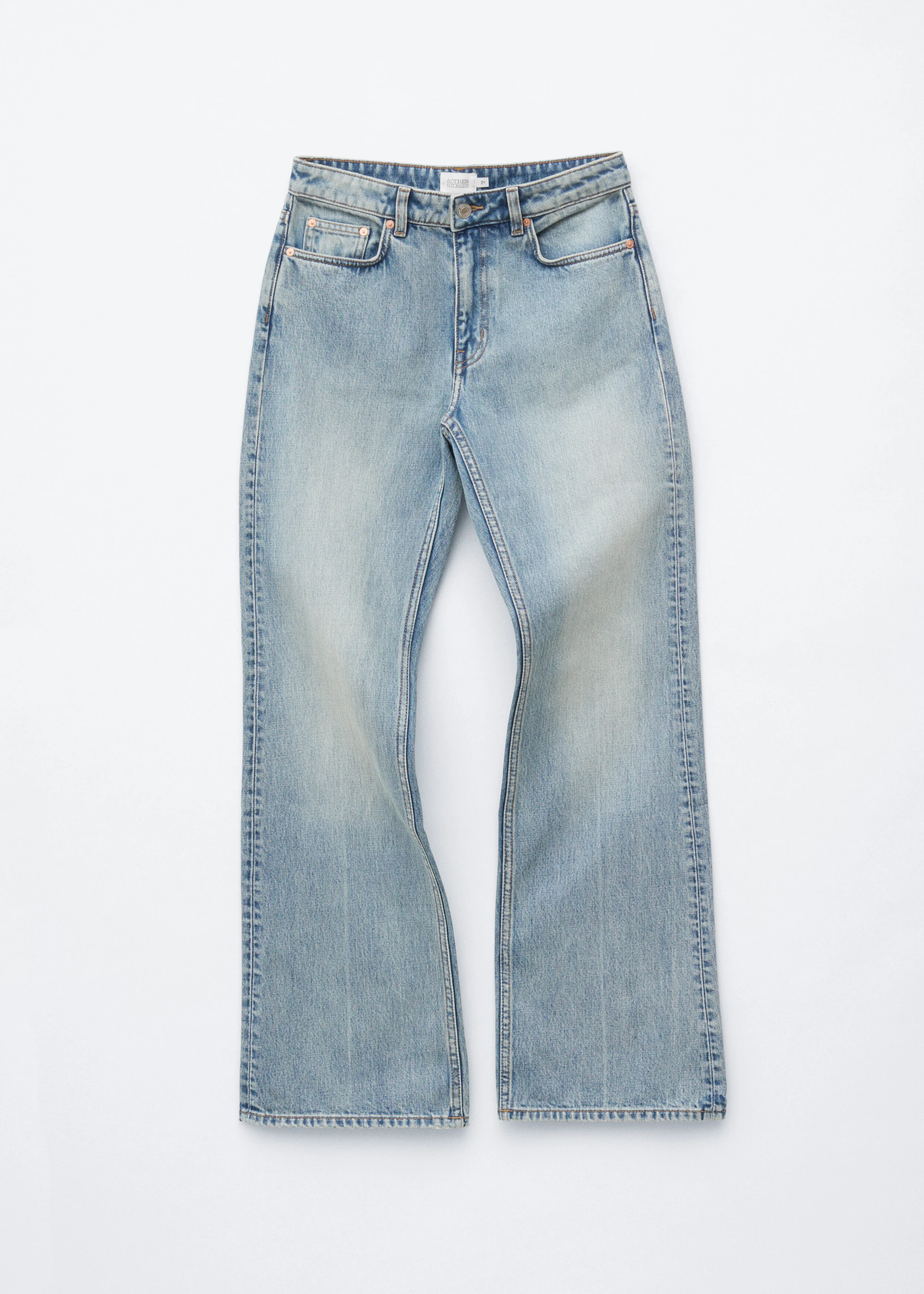 Mid-Waist Bootcut Jeans - 1