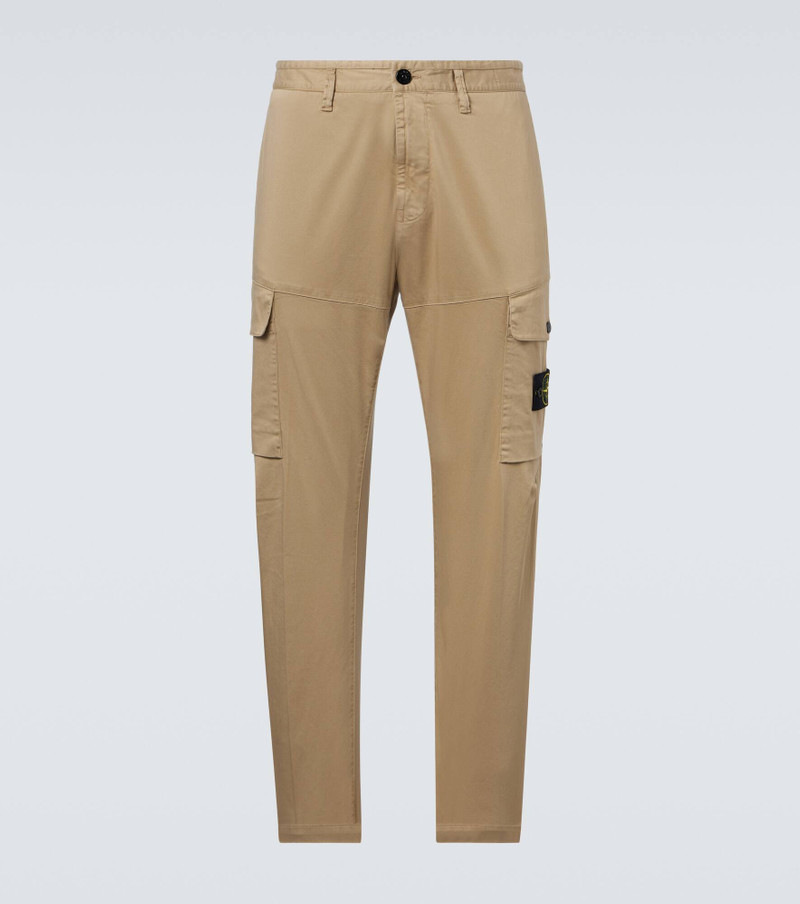 Logo cotton satin cargo pants 1