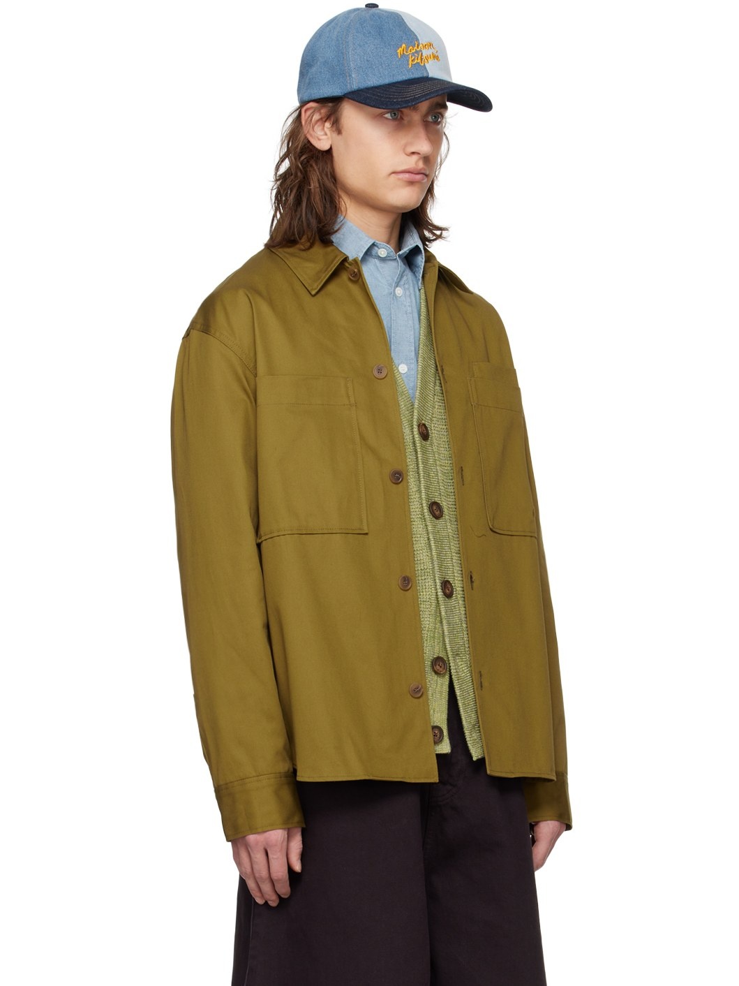 Khaki Embroidered Shirt - 2
