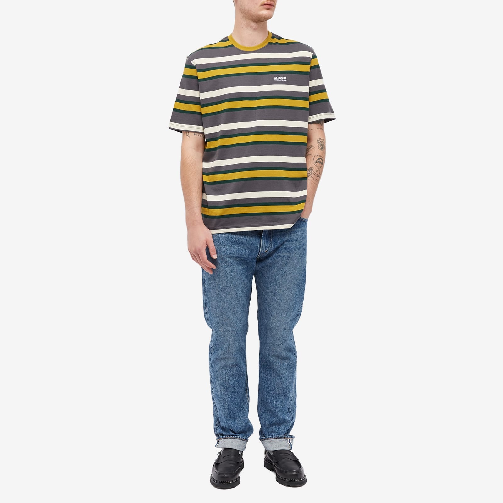 Barbour International Gauge Stripe T-Shirt - 4