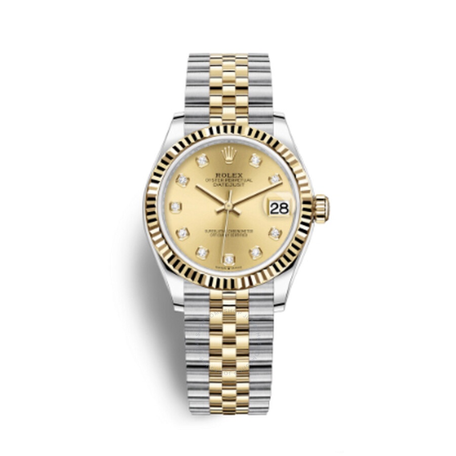 Rolex Datejust 31 Champagne Diamond Dial Automatic Ladies Steel and 18kt Yellow Gold Jubilee Watch 2 - 1