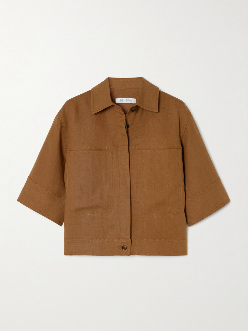 Rito Cropped Linen Shirt - 1