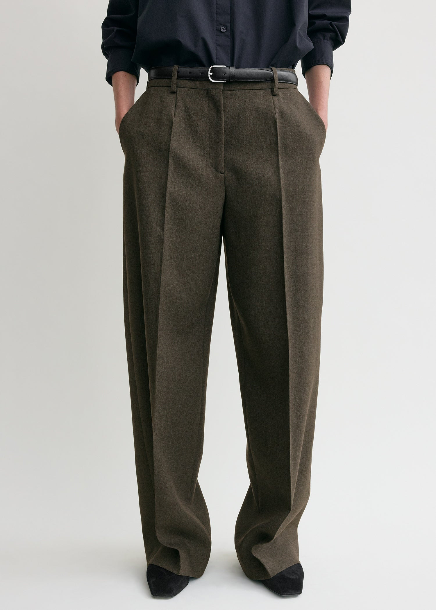 Wide tailored trousers forest - 5
