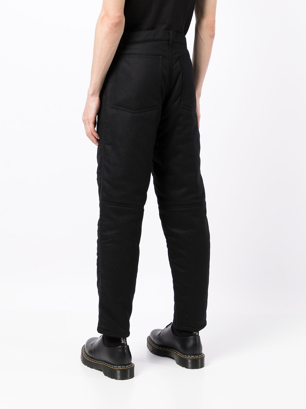 slim-fit padded trousers - 4