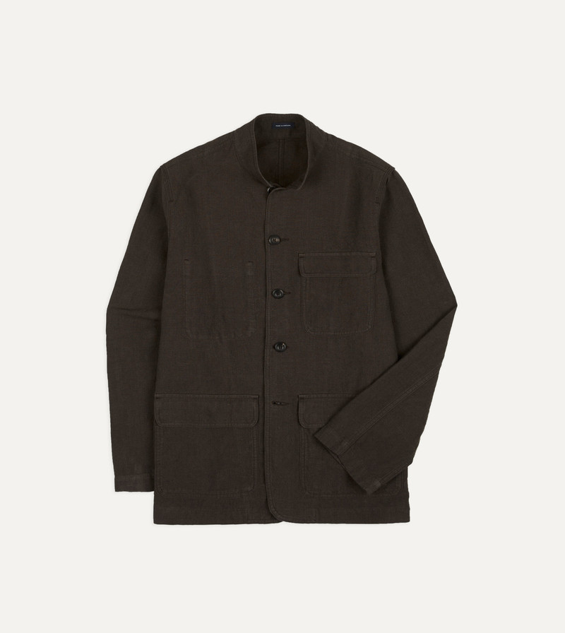 Brown Linen Forestière Jacket - 1