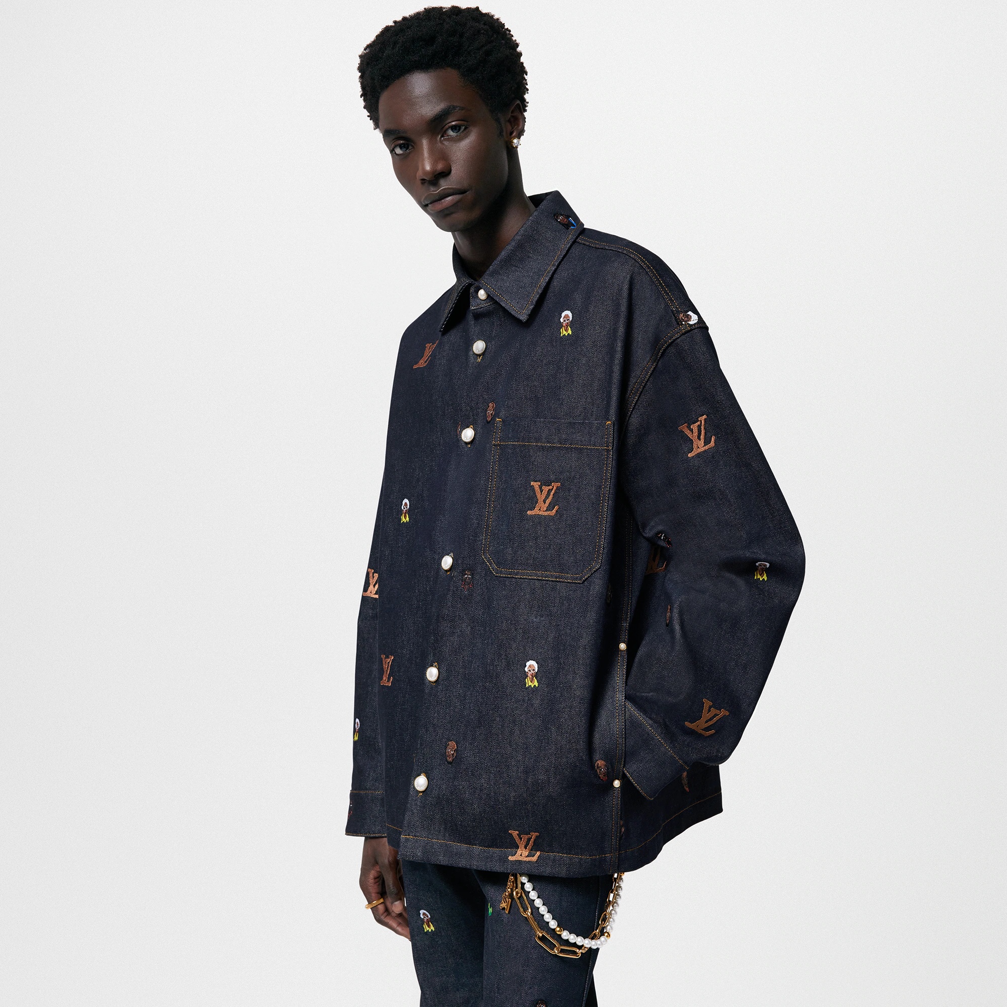 Embroidered Denim Overshirt - 2