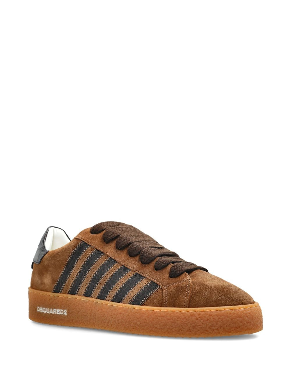 Rapper's Delight suede-leather striped sneakers - 2