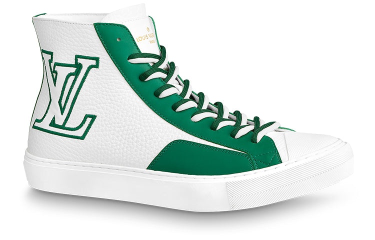 LOUIS VUITTON Tattoo Ankle Sneakers 'White Green' 1A8XWQ - 2