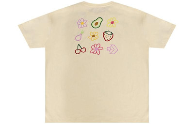 Converse (WMNS) Converse Fruit Logo T-Shirt 'Beige' 10025866-A01 outlook