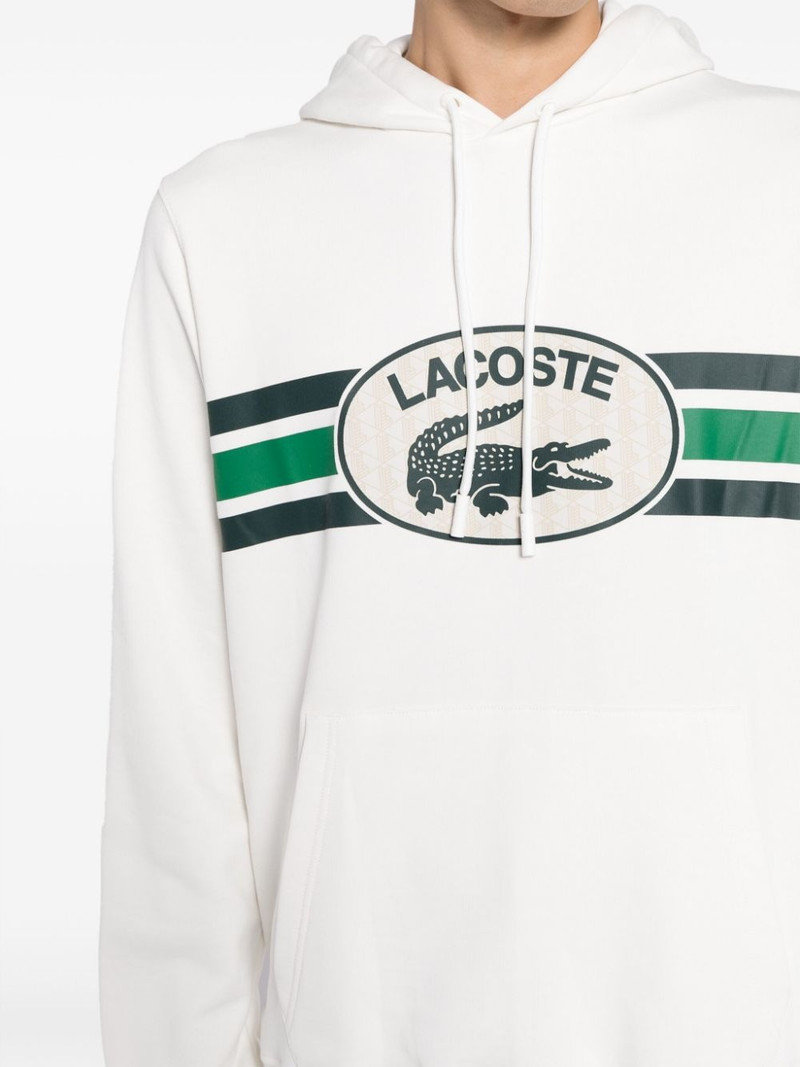 logo-print drawstring cotton hoodie 5