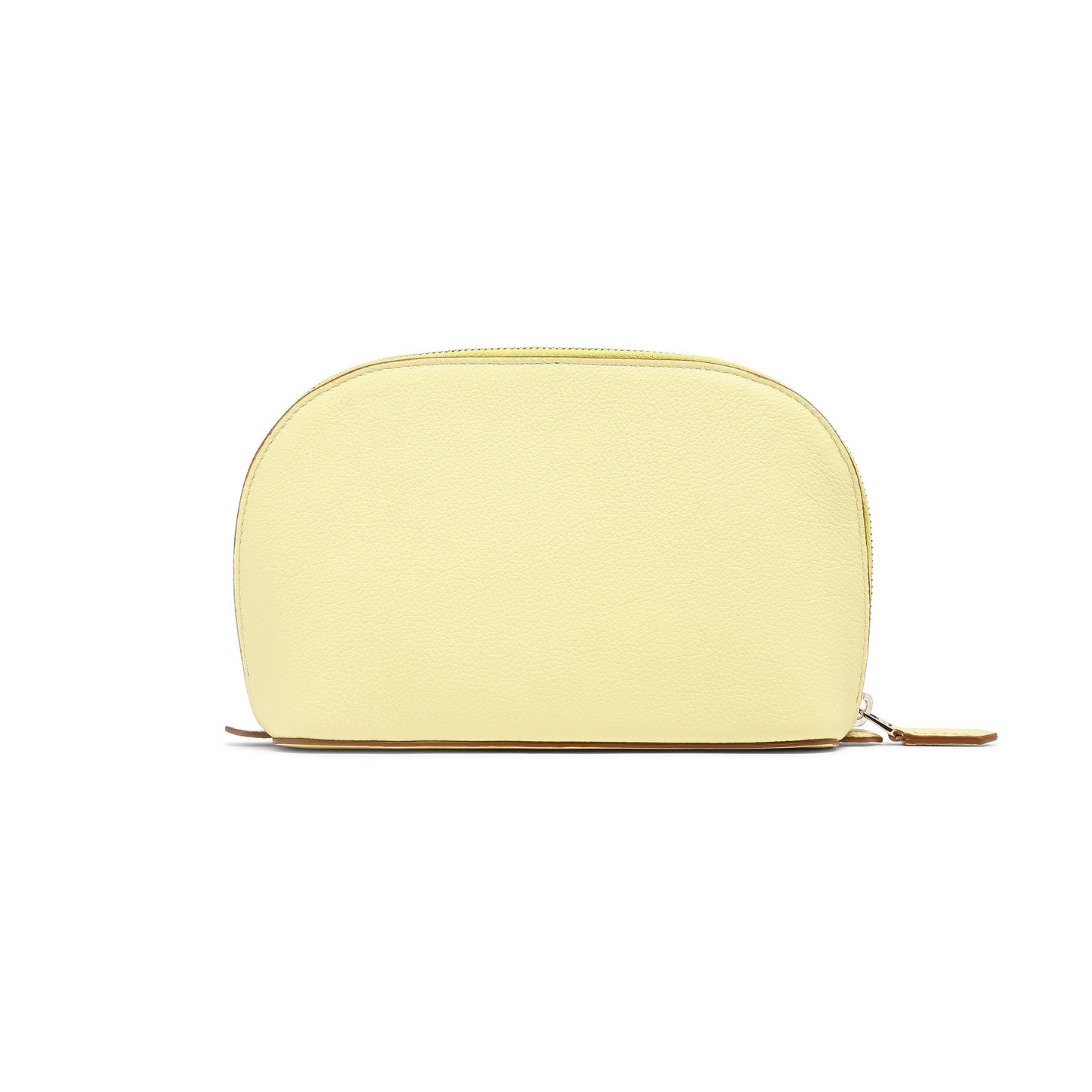 Yellow tumbled leather pouch - 4