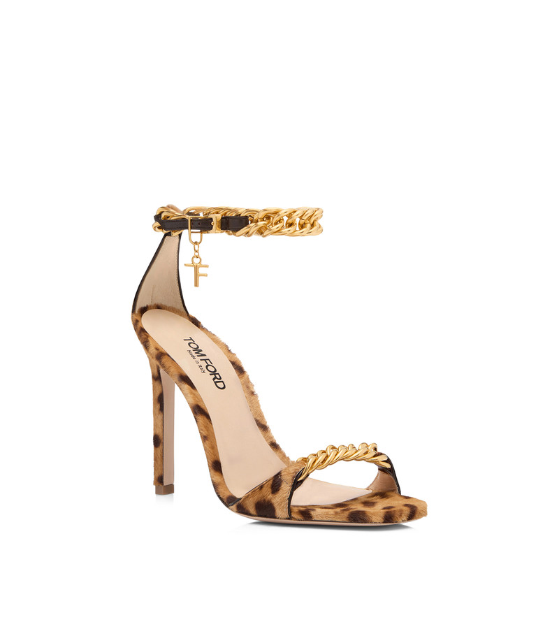TOM FORD LEOPARD PRINT CALF HAIR AND LEATHER ZENITH SANDAL outlook