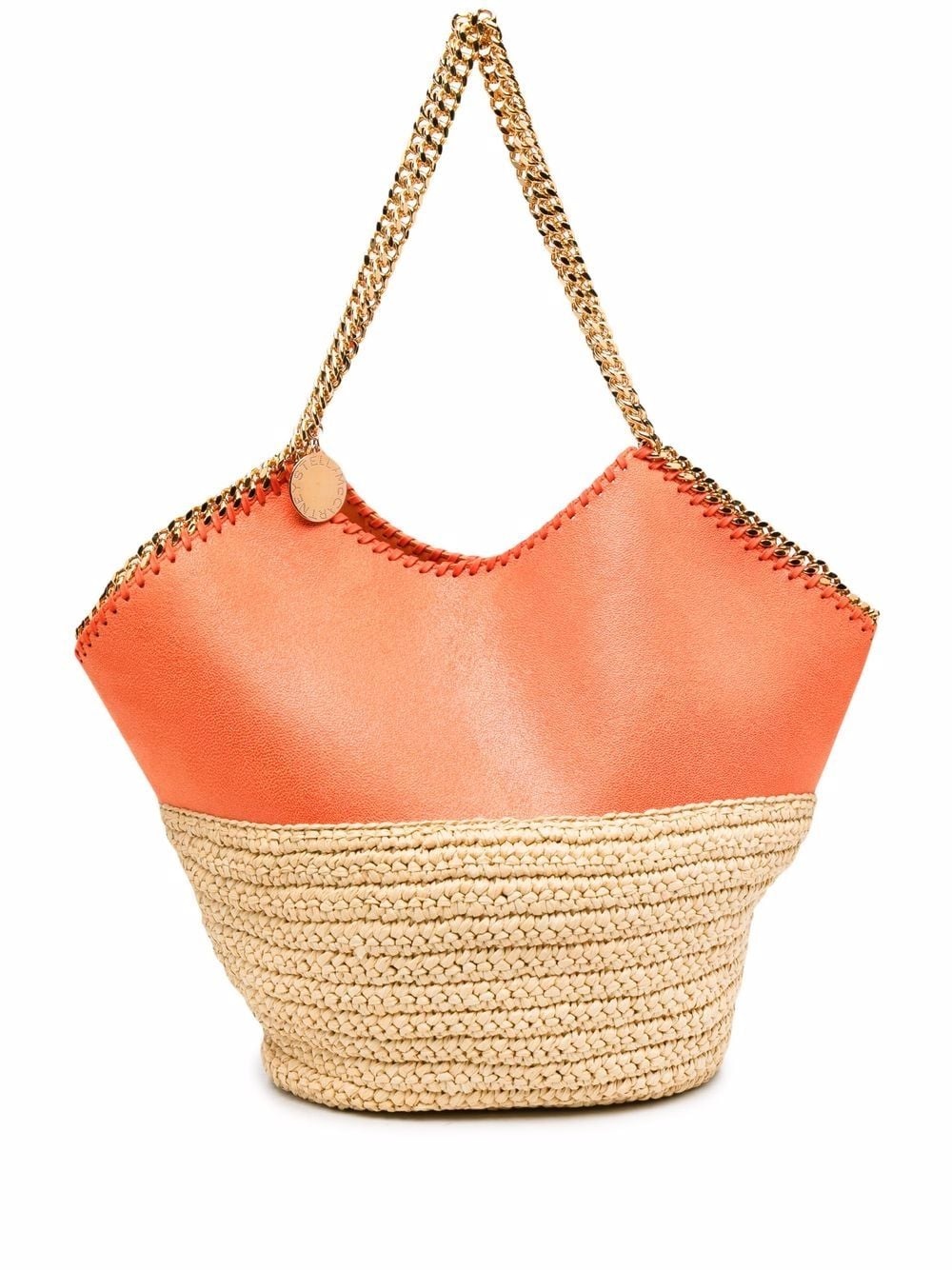 medium Falabella raffia tote - 1