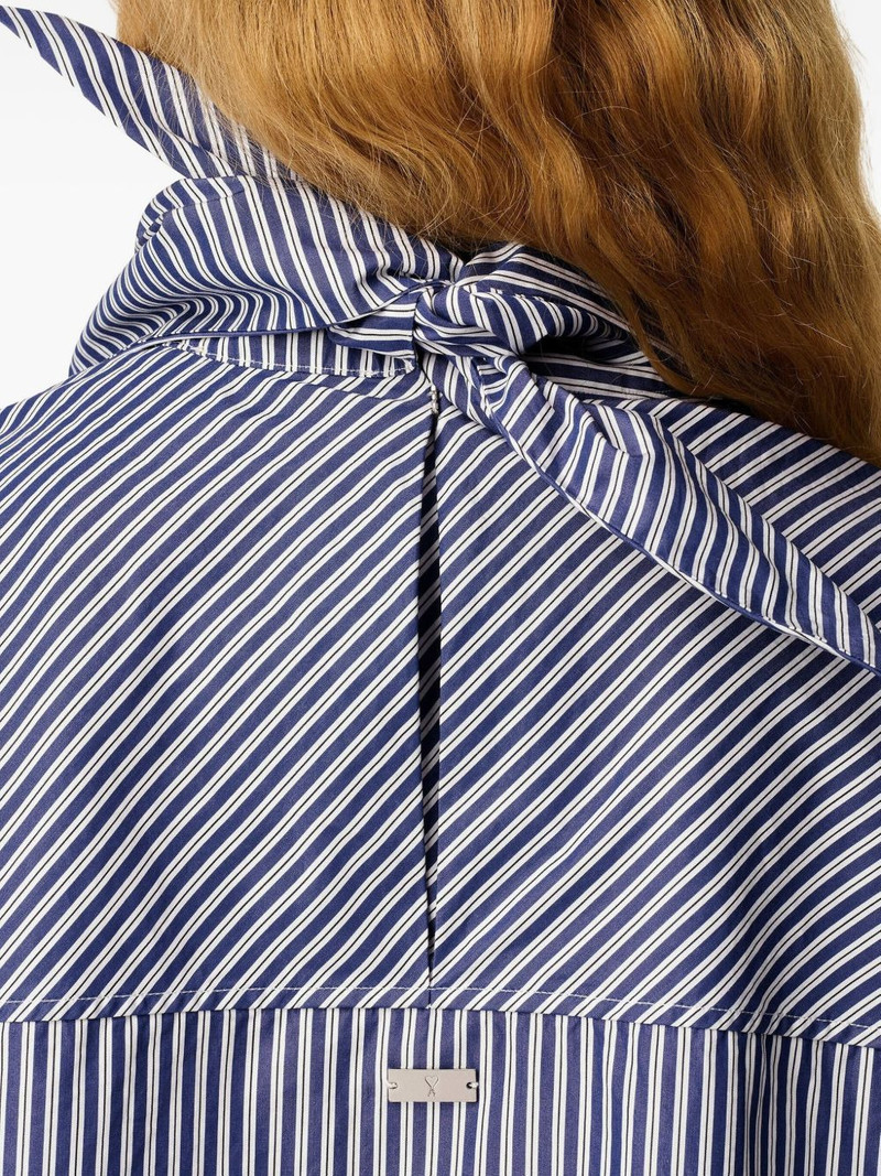 striped-pattern bandana-collar shirt 7