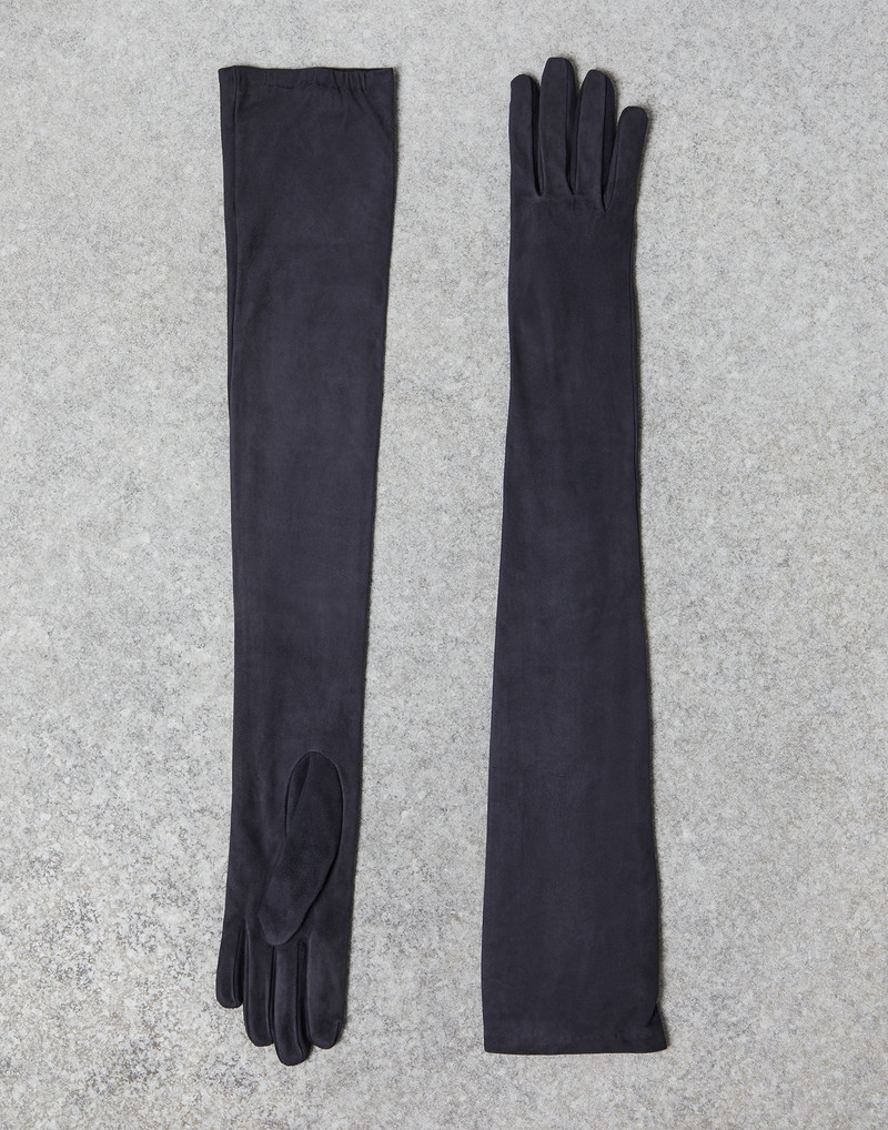 Suede long gloves 1