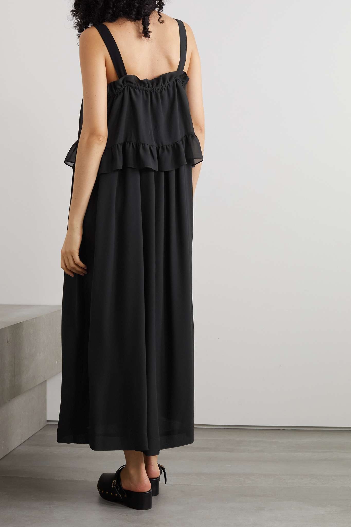 Ruffled georgette maxi dress - 3