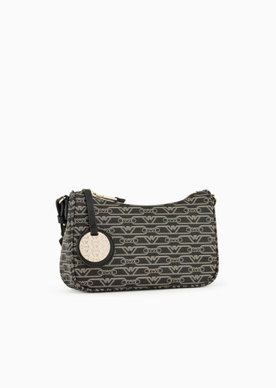 EMPORIO ARMANI Baguette bag with all-over monogram print outlook