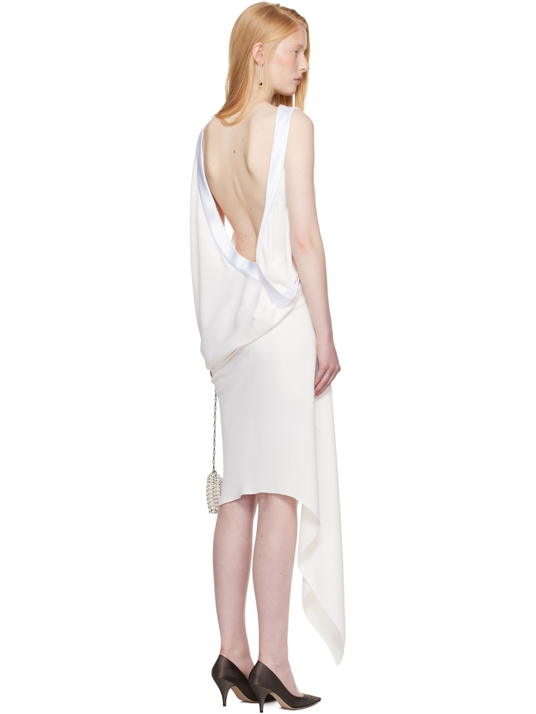 SSENSE Exclusive Bridal Capsule Boat Neck Minidress - 3