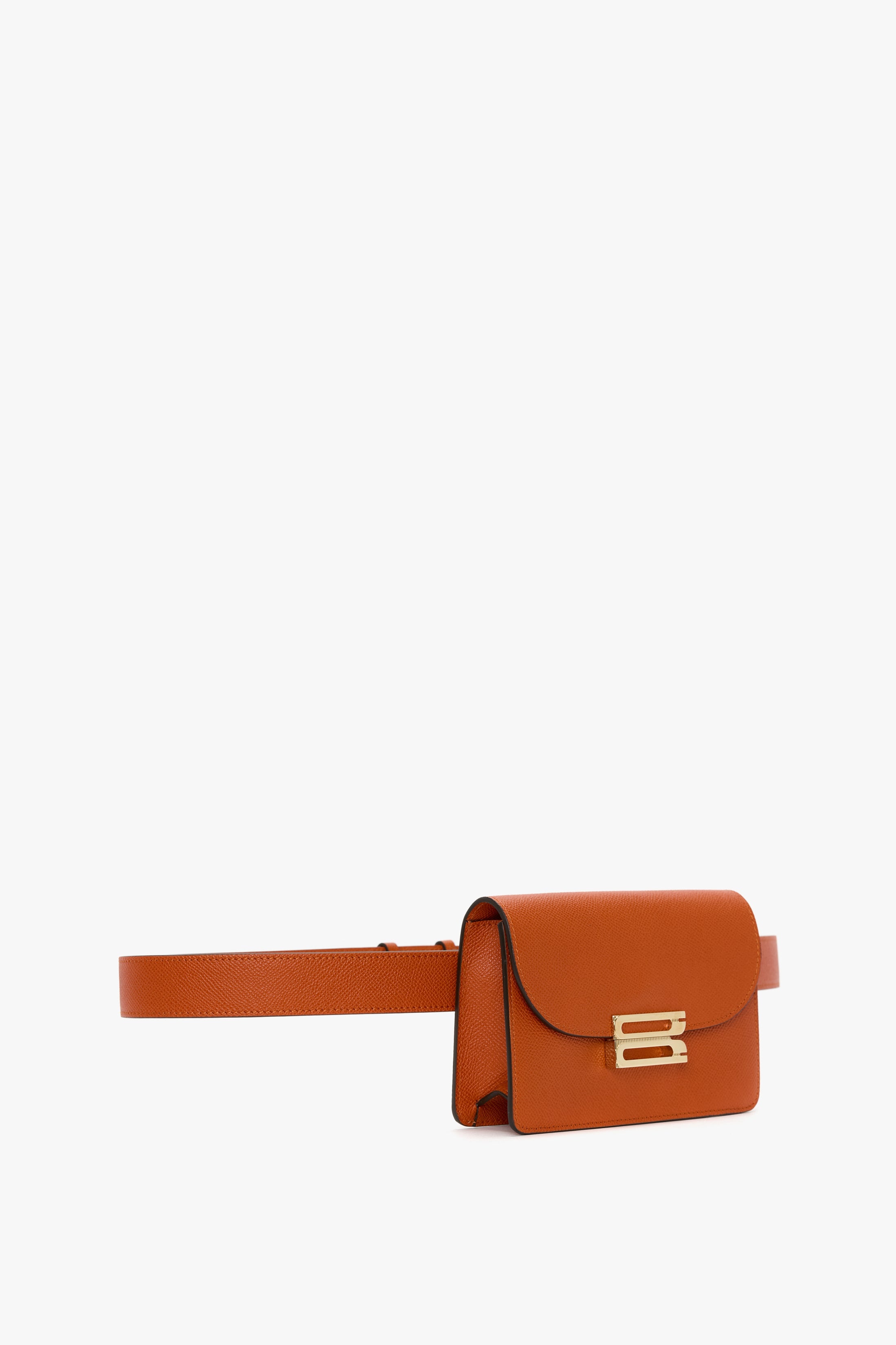Nano Dorian Belt Bag In Burnt Orange Grained Leather - 2