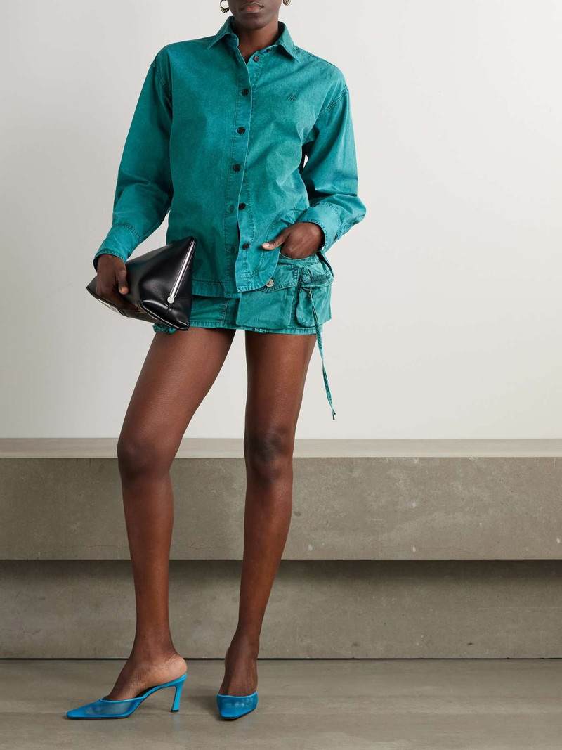 THE ATTICO Denim shirt Blue outlook