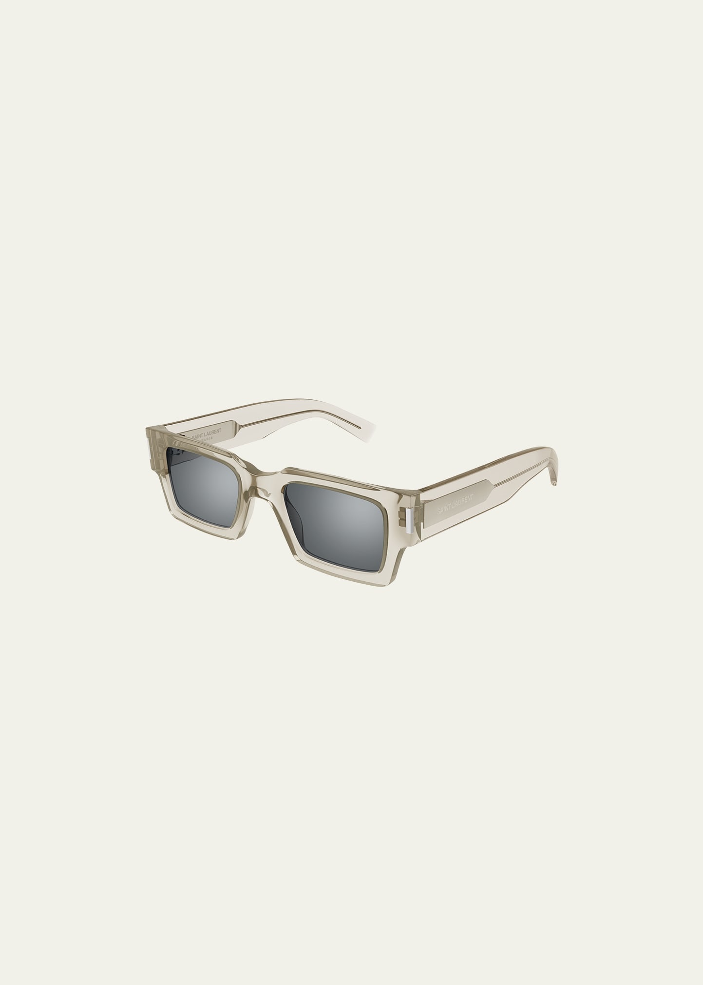 Semi-Transparent Square Acetate Sunglasses - 1