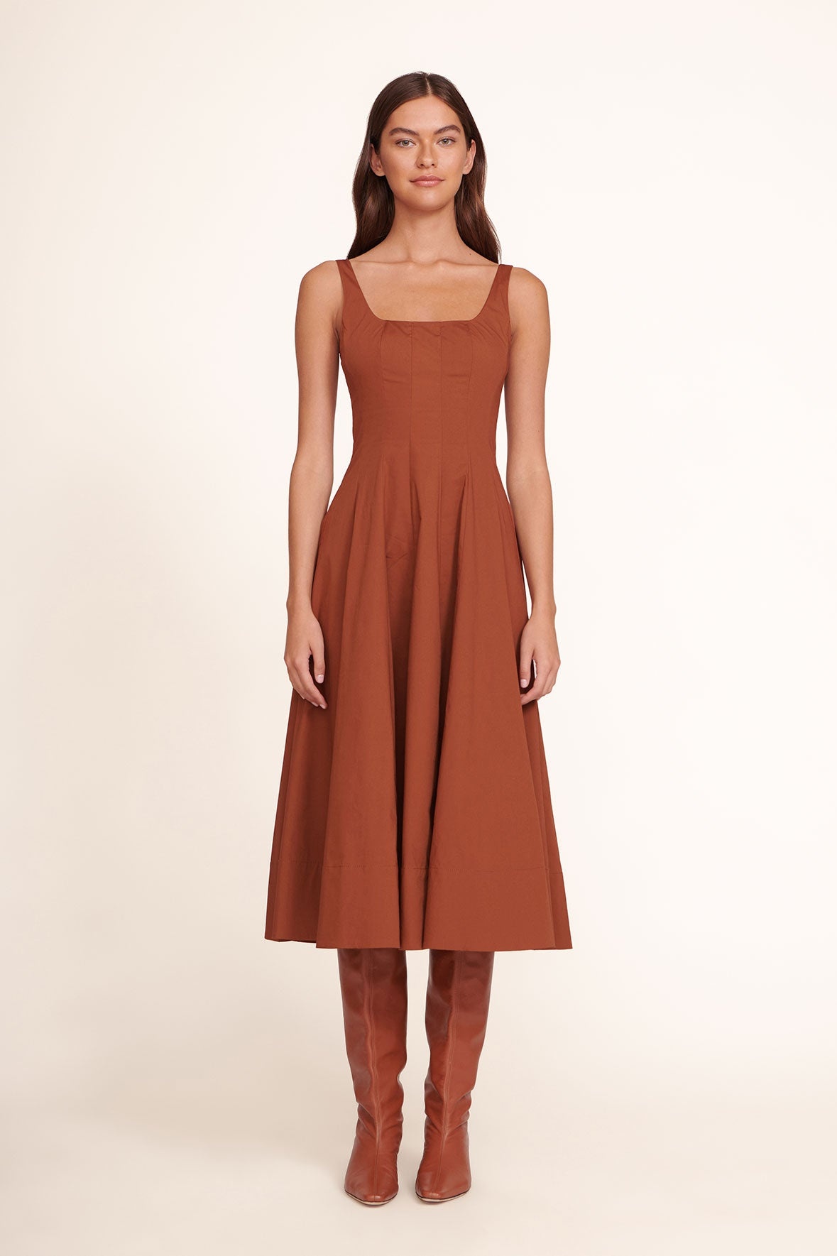 STAUD | WELLS DRESS TAN - 2