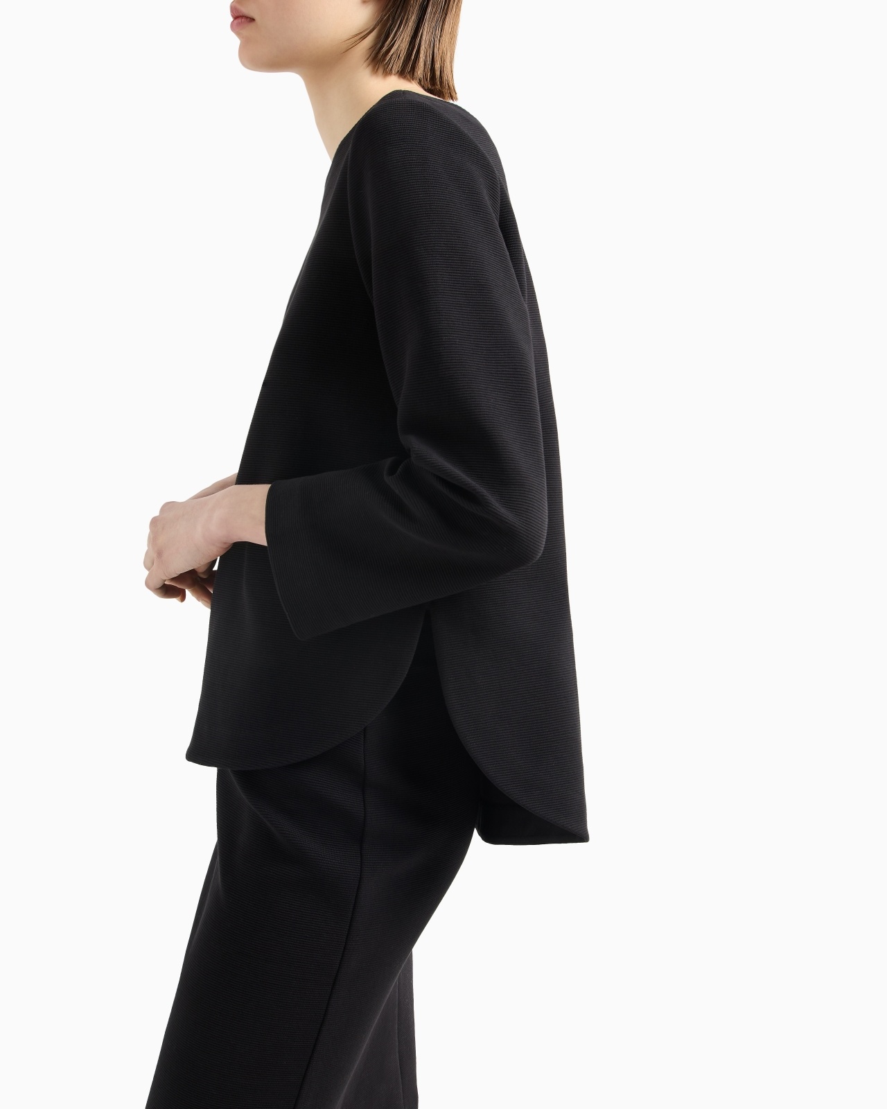 OTTOMAN JERSEY JUMPER WITH SIDE SLITS - 5