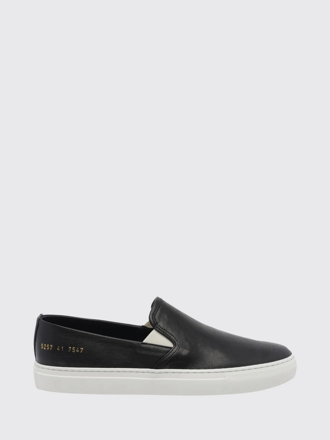 COMMON PROJECTS Smooth Leather Slip-On Sneakers with Elasticated Inserts - 1