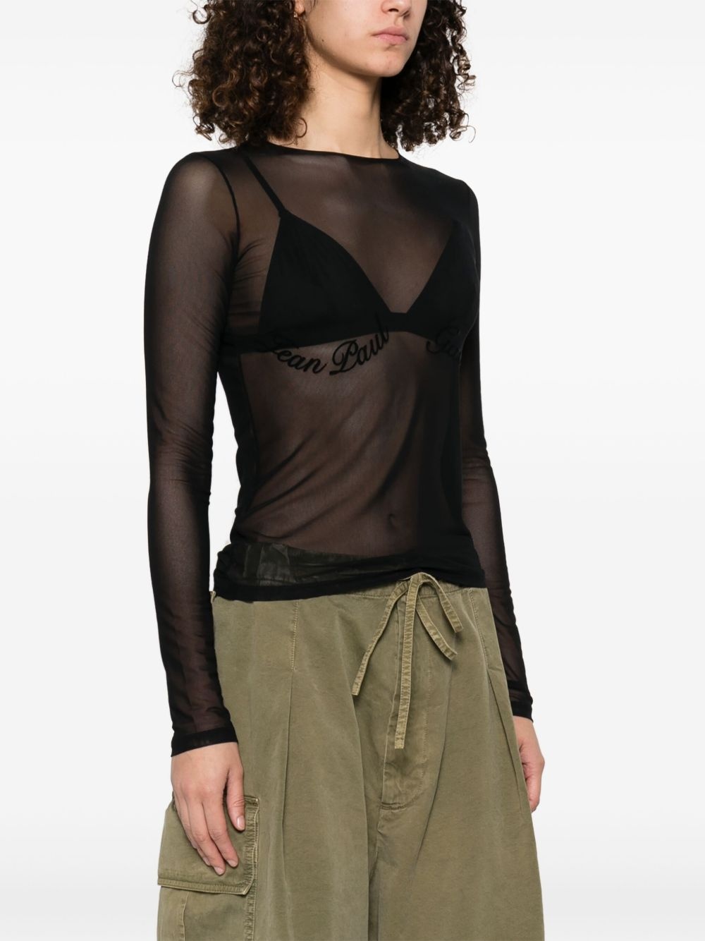 flocked-logo T-shirt - 3