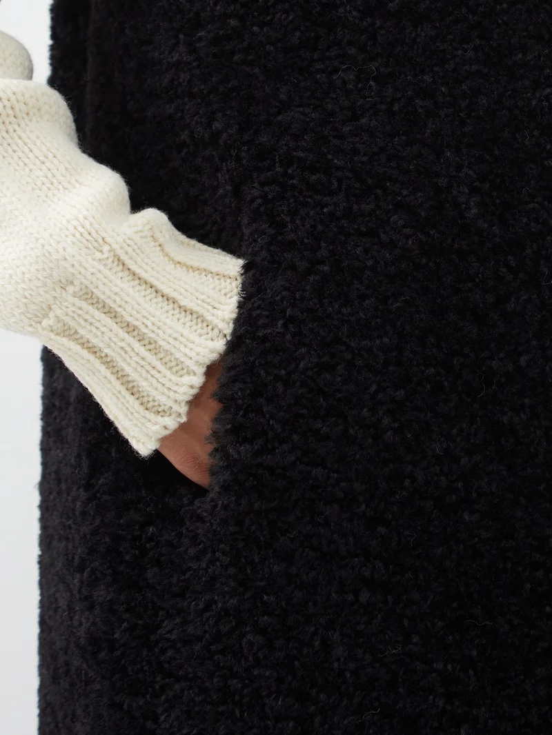 Faux shearling gilet - 3