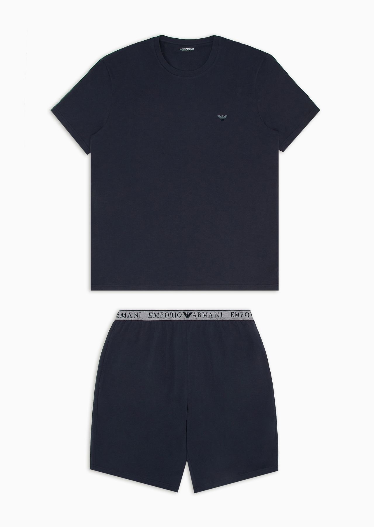 Comfort-fit pyjamas with endurance logo Bermuda shorts - 1