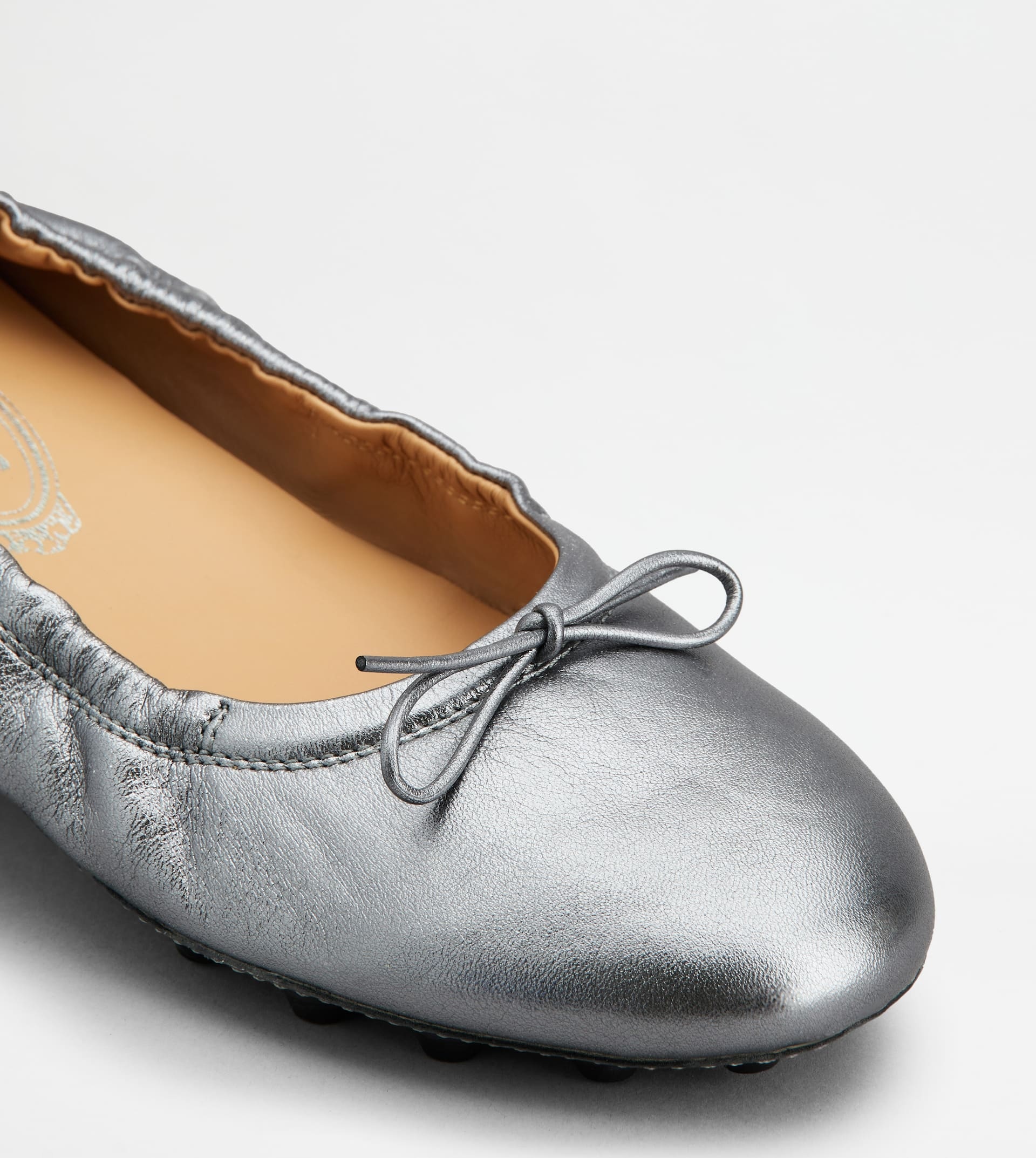 BUBBLE BALLERINAS IN LEATHER - SILVER - 5