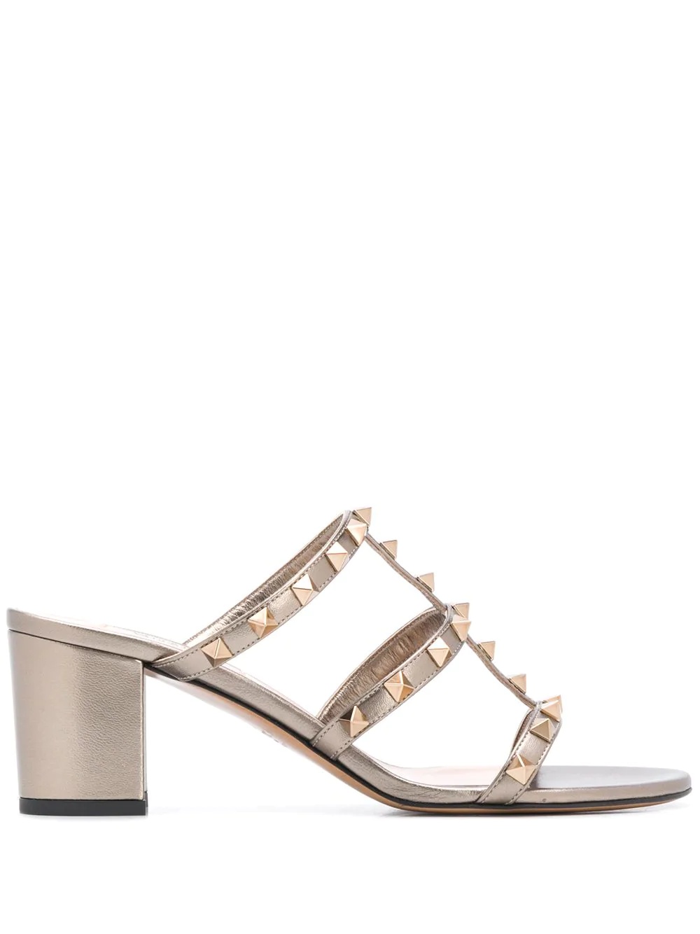 Rockstud leather sandals - 1