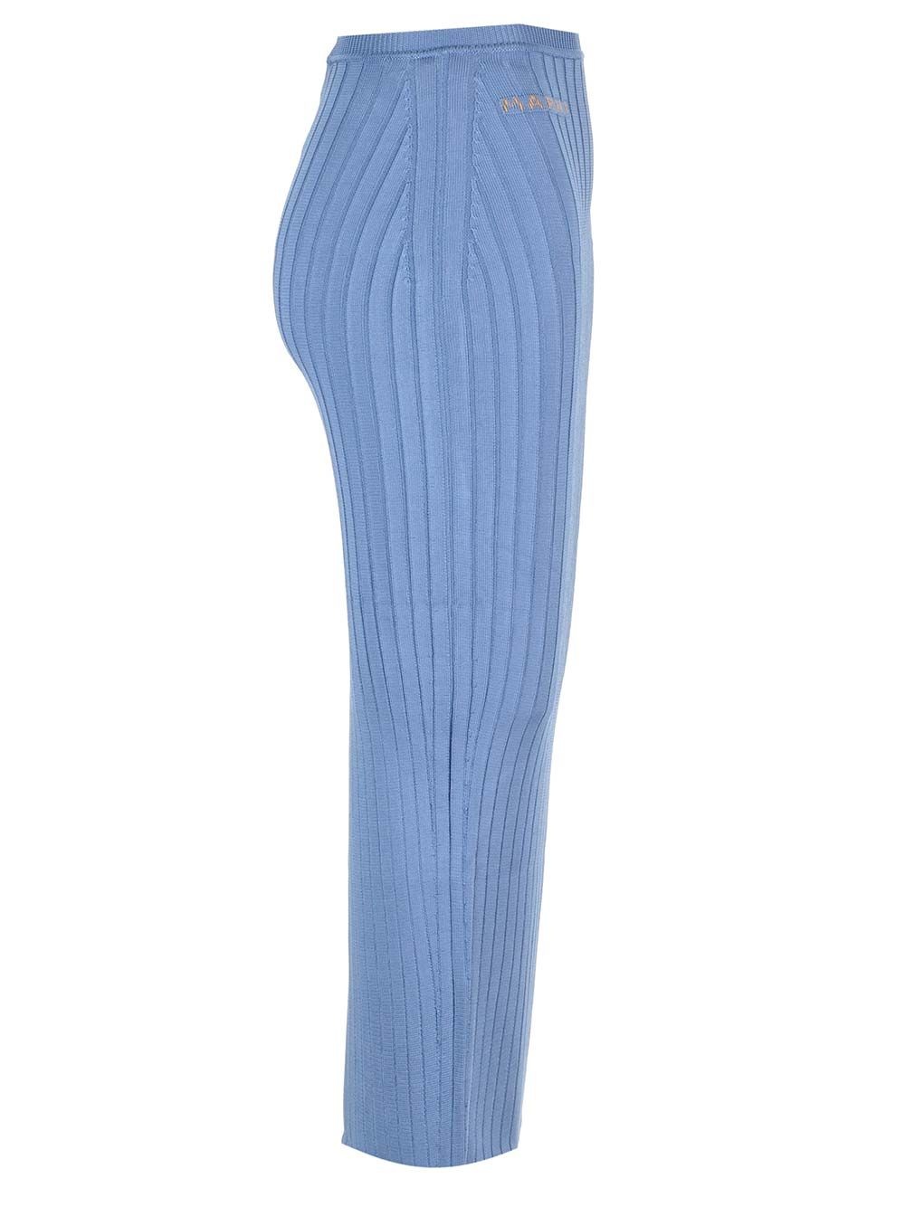 Long Celestial Ribbed Skirt Skirts Blue - 6