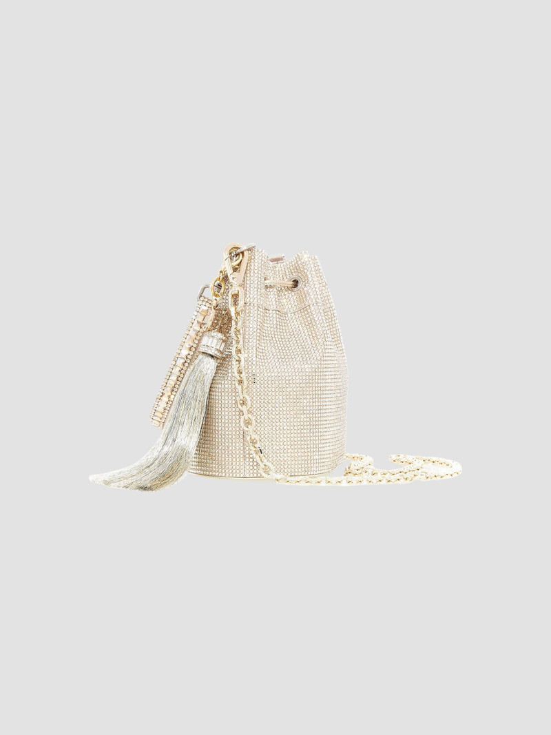 Women's Piper Crystal-Embellished Bucket Bag - Silver Rhine 6