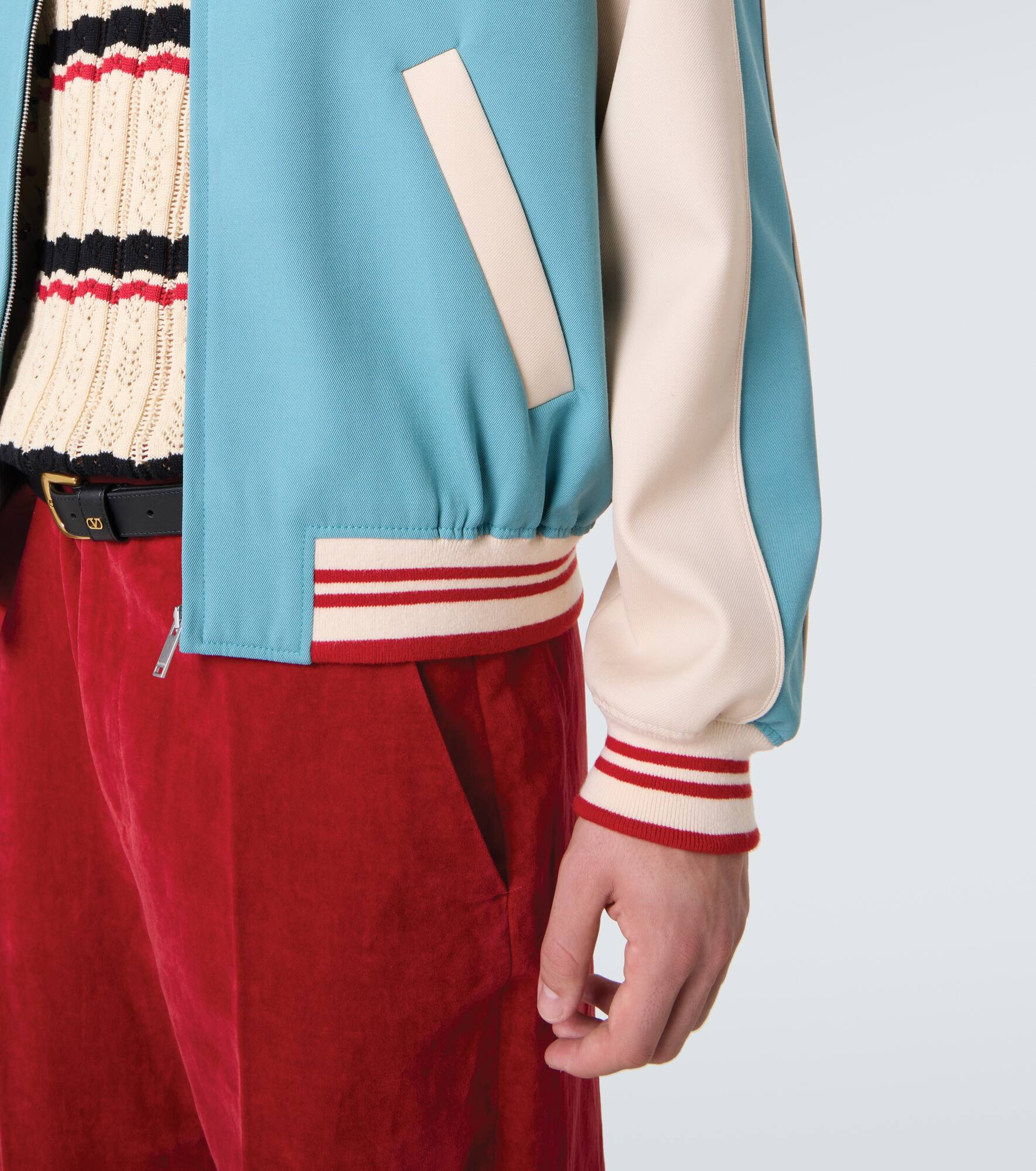 Logo virgin wool varsity jacket - 6