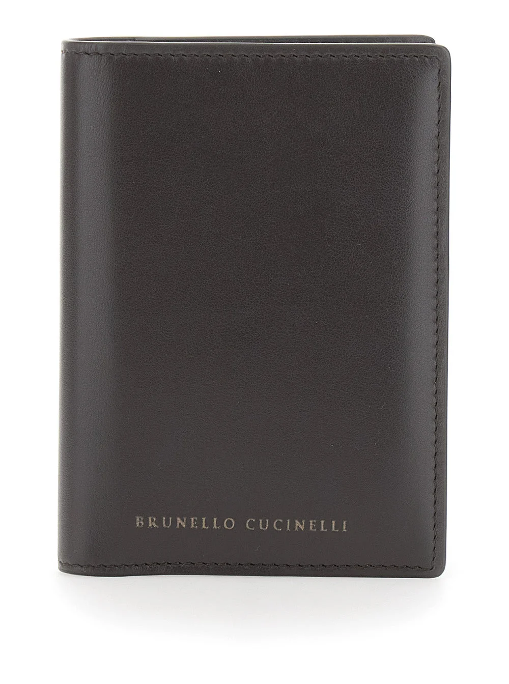 Brunello Cucinelli Women Brown Wallet With Logo Lettering On The Front In Leather For Women - 1